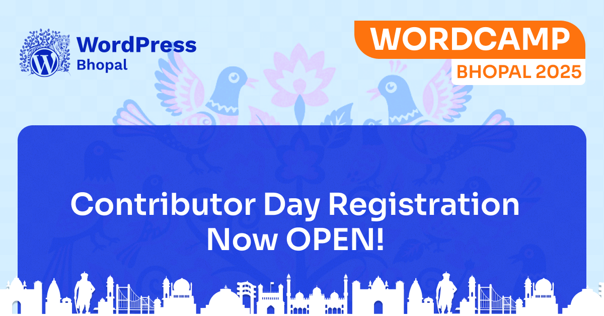 Contributor Day Registration Now Open