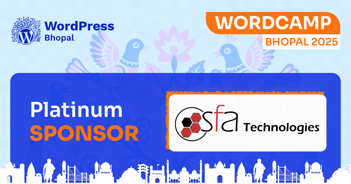 Thank You SFA Technologies For Joining Us As A Platinum Sponsor!